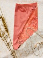 شورت زنانه نخ پنبه درجه یک پشت دانتل برند سولار (یاسی) - تصویر 4